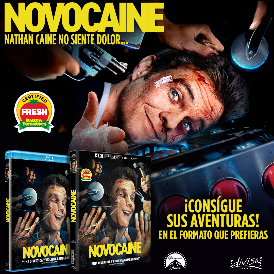 Film Hunters (@filmhunters_es) on Twitter photo #SORTEO
¿Quieres el thriller #Novocaine? Pues puedes llevarte una de las DOS copias que sorteamos.
¿Os gustaría ser inmunes al dolor como el prota?
Para participar: RT + FOLLOW (@filmhunters_es + <a href="/DivisaFilms/">Divisa Films</a>) + MENCIONA A UN AMIG@
Hasta 25/6/25 a las 23:59. Solo España #SORTEO
¿Quieres el thriller #Novocaine? Pues puedes llevarte una de las DOS copias que sorteamos.
¿Os gustaría ser inmunes al dolor como el prota?
Para participar: RT + FOLLOW (@filmhunters_es + <a href="/DivisaFilms/">Divisa Films</a>) + MENCIONA A UN AMIG@
Hasta 25/6/25 a las 23:59. Solo España