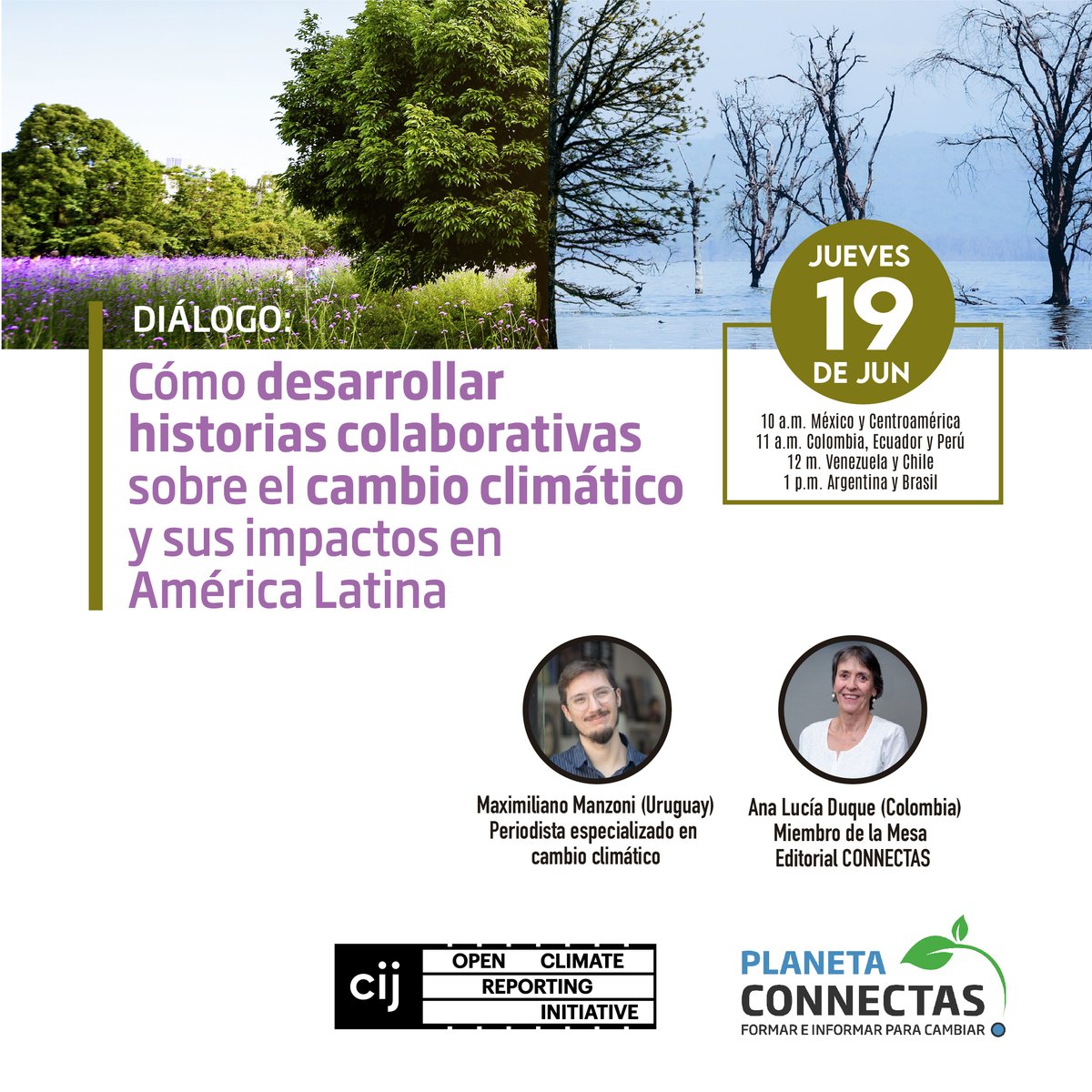 🤔 ¿Cubres temas ambientales o de cambio climático?

Conoce experiencias de periodistas que han realizado y editado historias transnacionales.

🗓 Nos vemos hoy a las 11:00 a. m. (hora 🇨🇴)

⏰ ¡Falta poco! Asegura tu sitio ahora mismo. ⬇️
us06web.zoom.us/webinar/regist…