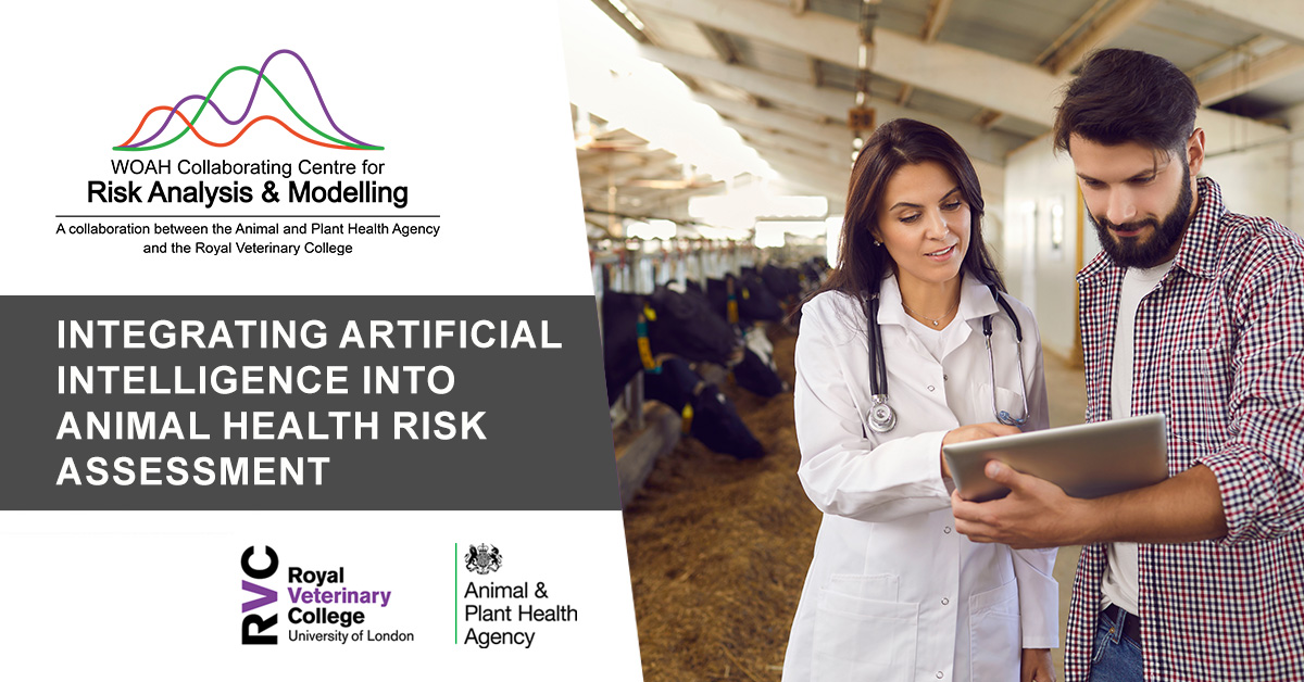 Royal Veterinary College (RVC) (@royalvetcollege) on Twitter photo 📖 The WOAH Collaborating Centre for Risk Analysis & Modelling have published a new article by Professor Javier Guitian and Erica Nunney in The Animal Echo - “Risk Assessment in Animal Health: Integrating Artificial Intelligence”.
#WOAHCCRAM <a href="/WOAH/">World Organisation for Animal Health</a>
➡️ rvc.uk.com/WOAH-AI-animal… 📖 The WOAH Collaborating Centre for Risk Analysis & Modelling have published a new article by Professor Javier Guitian and Erica Nunney in The Animal Echo - “Risk Assessment in Animal Health: Integrating Artificial Intelligence”.
#WOAHCCRAM <a href="/WOAH/">World Organisation for Animal Health</a>
➡️ rvc.uk.com/WOAH-AI-animal…