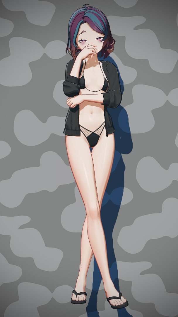 腕まで覆う手袋・目の下のクマ・暗い雰囲気とメンヘラ要素臭いが、ただのファッション・ただの寝不足・ただのクールな性格なだけなのが可愛い『雪村 哀』ちゃん。
気になったら公式ロダに居るので遊んであげてください。 #サマすく