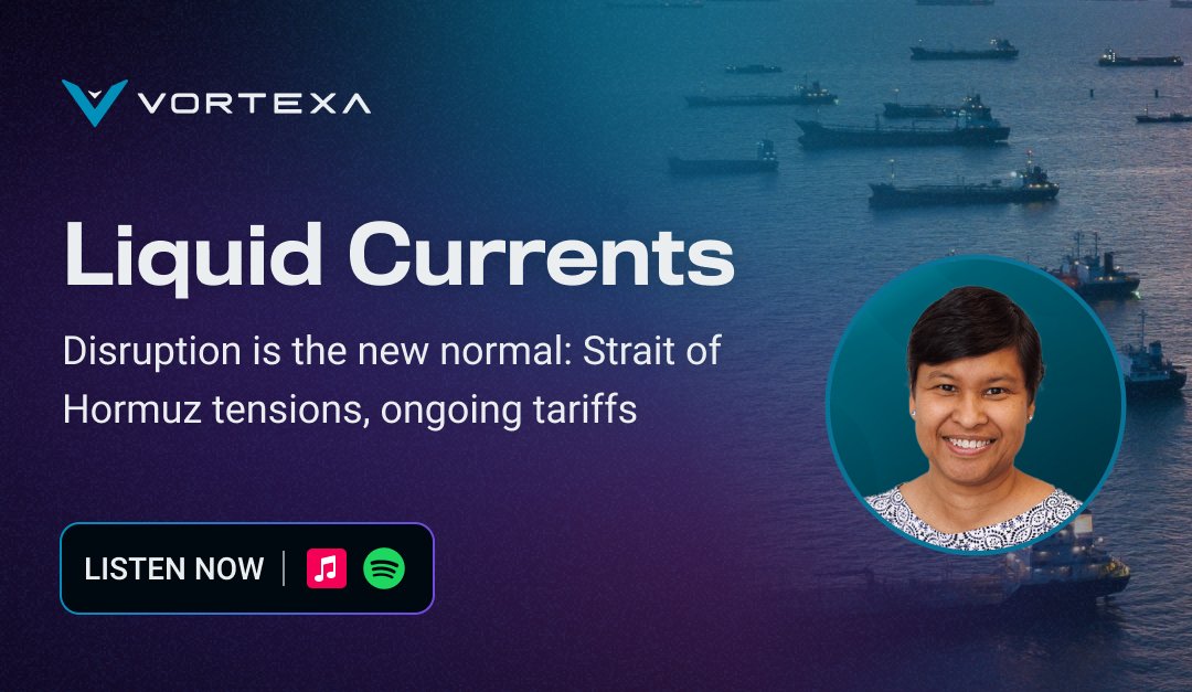 💡 Now Streaming: Episode 2 of Liquid Currents "Disruption is the new normal: Strait of Hormuz tensions, ongoing tariffs"

In this new episode, Samantha Hartke, Head of Market Analysis in the Americas, welcomes Rohit Rathod, Senior Oil Market Analyst, for a deep dive discussion