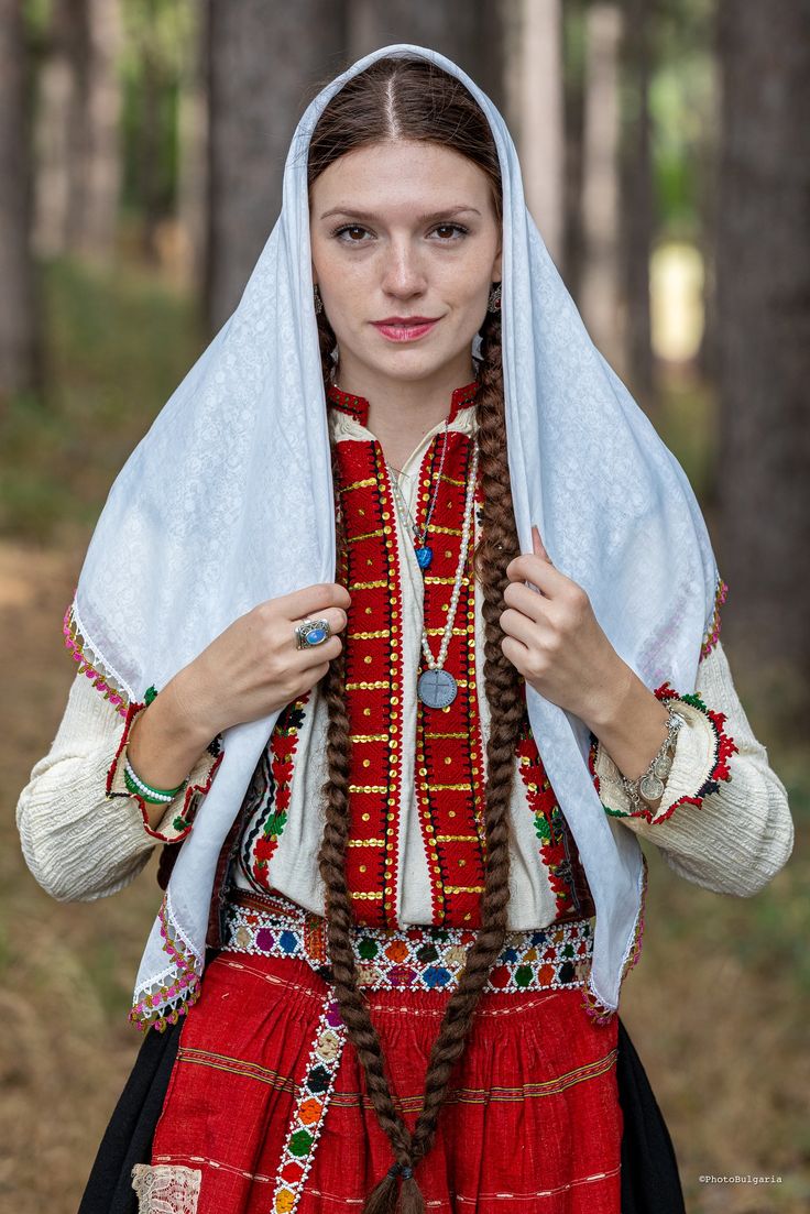 Traditional Bulgarian folk clothing.