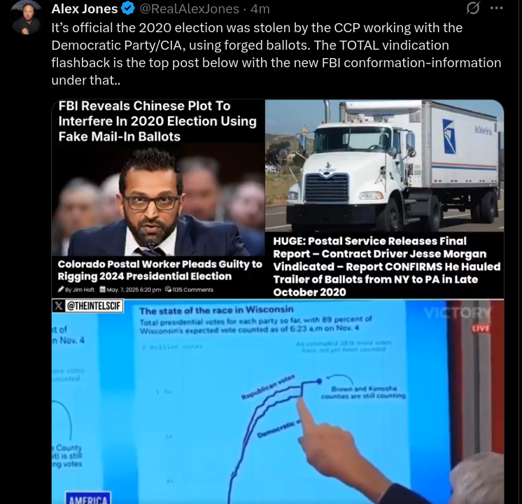 BrianGPowell's tweet image. We've known #Election2020 was #RiggedElections; we saw the election stolen in #RealTime on election night
Now we have more proof {in addition to what was witnessed on election night and shown below}:
"We have #WhistleBlowers in custody"--#l07
+#Tulsi said it in aired cabinet mtg!