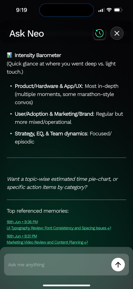 One of the best validation is when someone asks for the exact feature we built. We realised early on that people needed an easy way to verify the output of AI generated responses. Perplexity/ google search of your notes/ conversations is exactly we released this week. Now we can