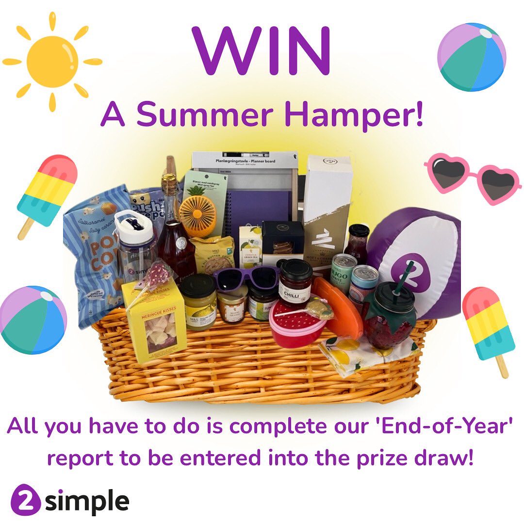 Be in with a chance of winning a Summer hamper by completing an ‘End-of-Year’ report - don’t worry it’s much shorter than your class reports!☀️⛱️💜                                                                         r1.dotdigital-pages.com/p/R2J-1LKY/tel… #survey #giveaway