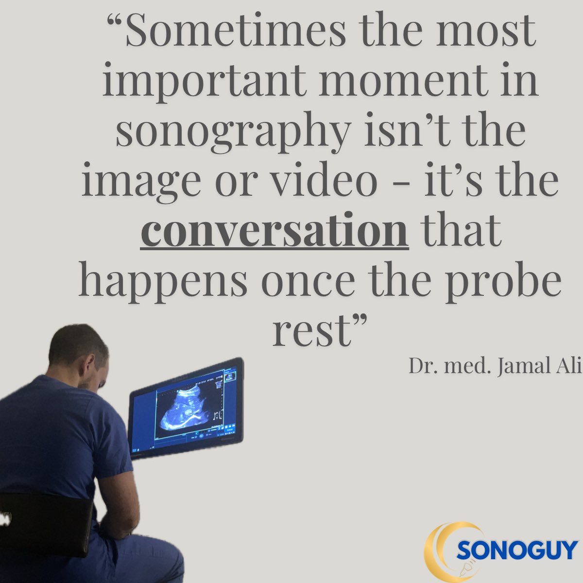 Why communication in ultrasound matters 🗣️
How much do you talk to your patients about the diagnosis? Do you have enough time to fully talk it through?

💭What are your thoughts on this? 
Let me know and let‘s discuss it ⬇️