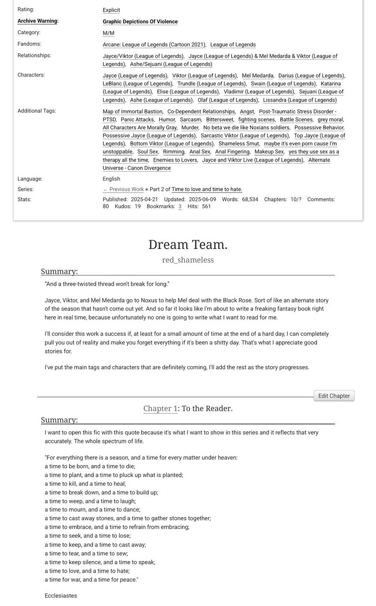 Red_shameless_'s tweet image. archiveofourown.org/works/64900030… 2 part of my fic that I'm going to make a really big,complex story if I can.Obviously I couldn't accept the fact that Jayce and Viktor won't be in the next season.I'm trying to write it with respect and attention to the lore #jayvik #jayvikfic #lolfic