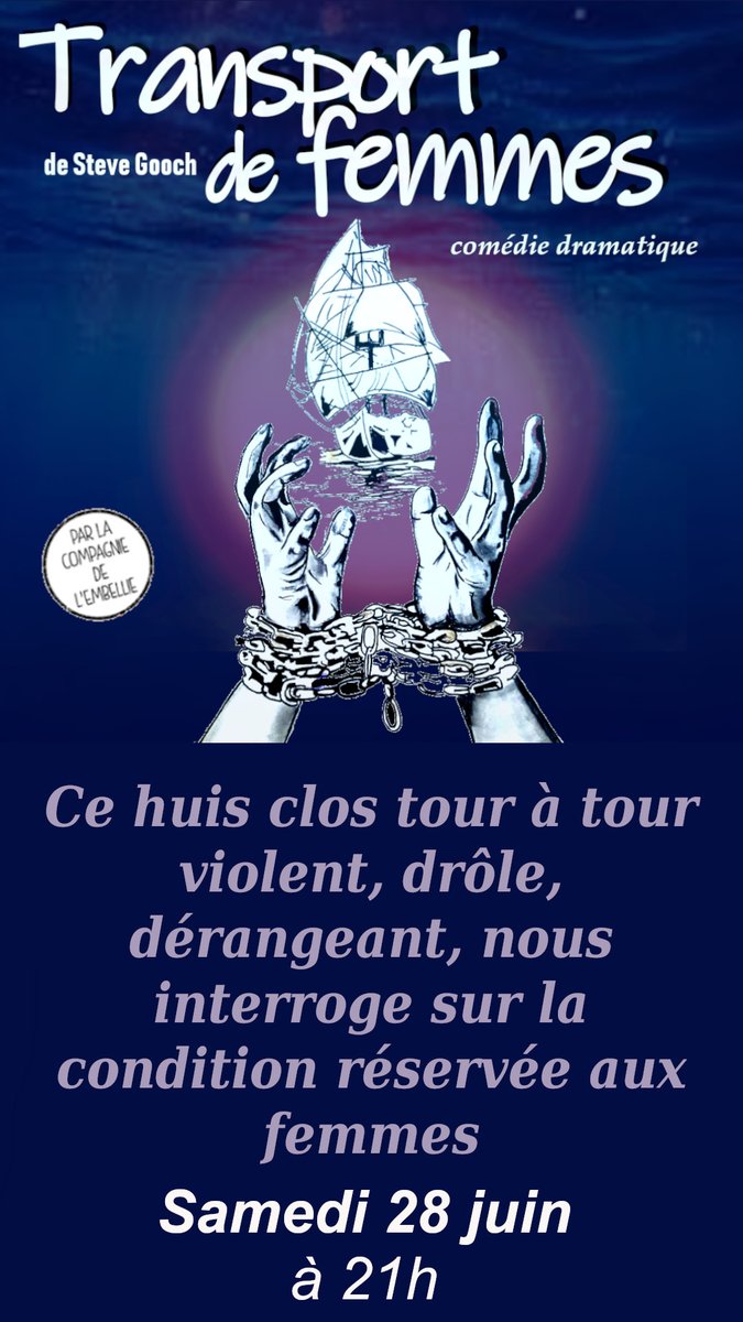 embellie82's tweet photo. Le théâtre vous attend pour un dernier spectacle avant l'été !
Il reste encore des places pour "Transport de femmes" interprété par nos comédiens pour la première fois sur scène!
C'est samedi 28 juin à 21h dans votre salle de spectacle préférée !!
https://t.co/kzuSVUUx5h https://t.co/0qYGyla3P8