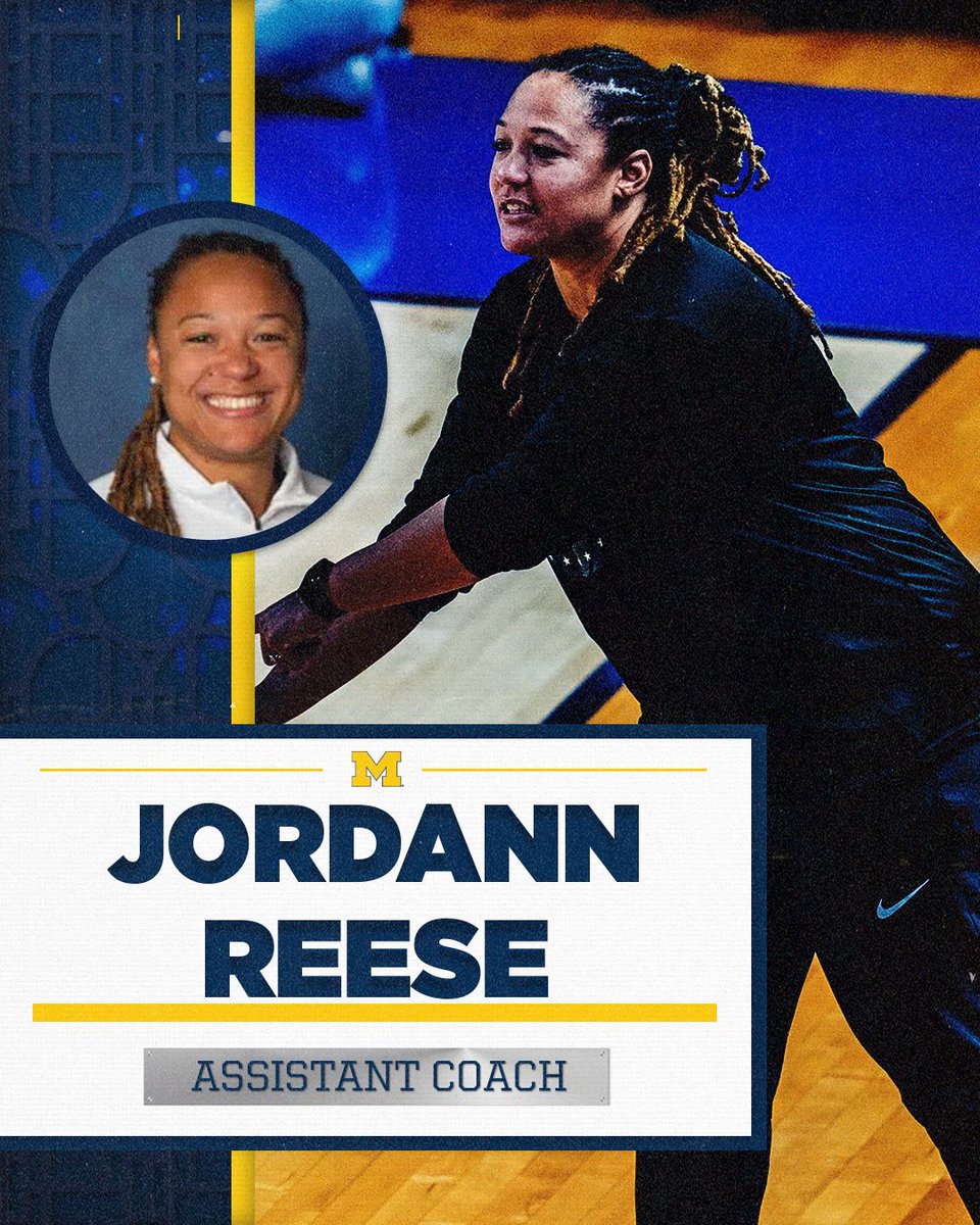 Michigan Women’s Basketball (@umichwbball) on Twitter photo We are excited to welcome Jordann Reese (<a href="/CoachReese21/">Jordann P. Reese</a>) to Ann Arbor as an assistant coach!
More: myumi.ch/8q2x5
#GoBlue We are excited to welcome Jordann Reese (<a href="/CoachReese21/">Jordann P. Reese</a>) to Ann Arbor as an assistant coach!
More: myumi.ch/8q2x5
#GoBlue
