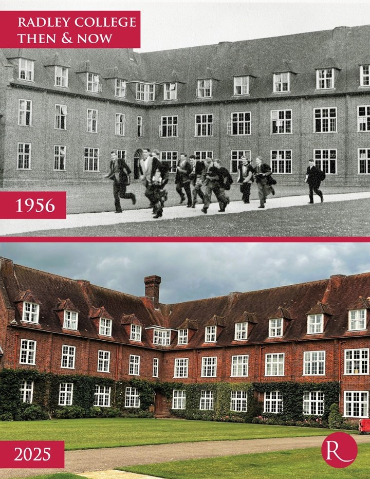 🔎 Spot the difference! This view of B Social has changed little in the nearly 70 years between these photos. B Social began life in the 1870s and took up residence in this building in 1938.

#TBT #ThrowbackThursday #RadleyCollege #History #OldRadleians #Archives <a href="/RadleyArchives/">Radley College Archives</a>