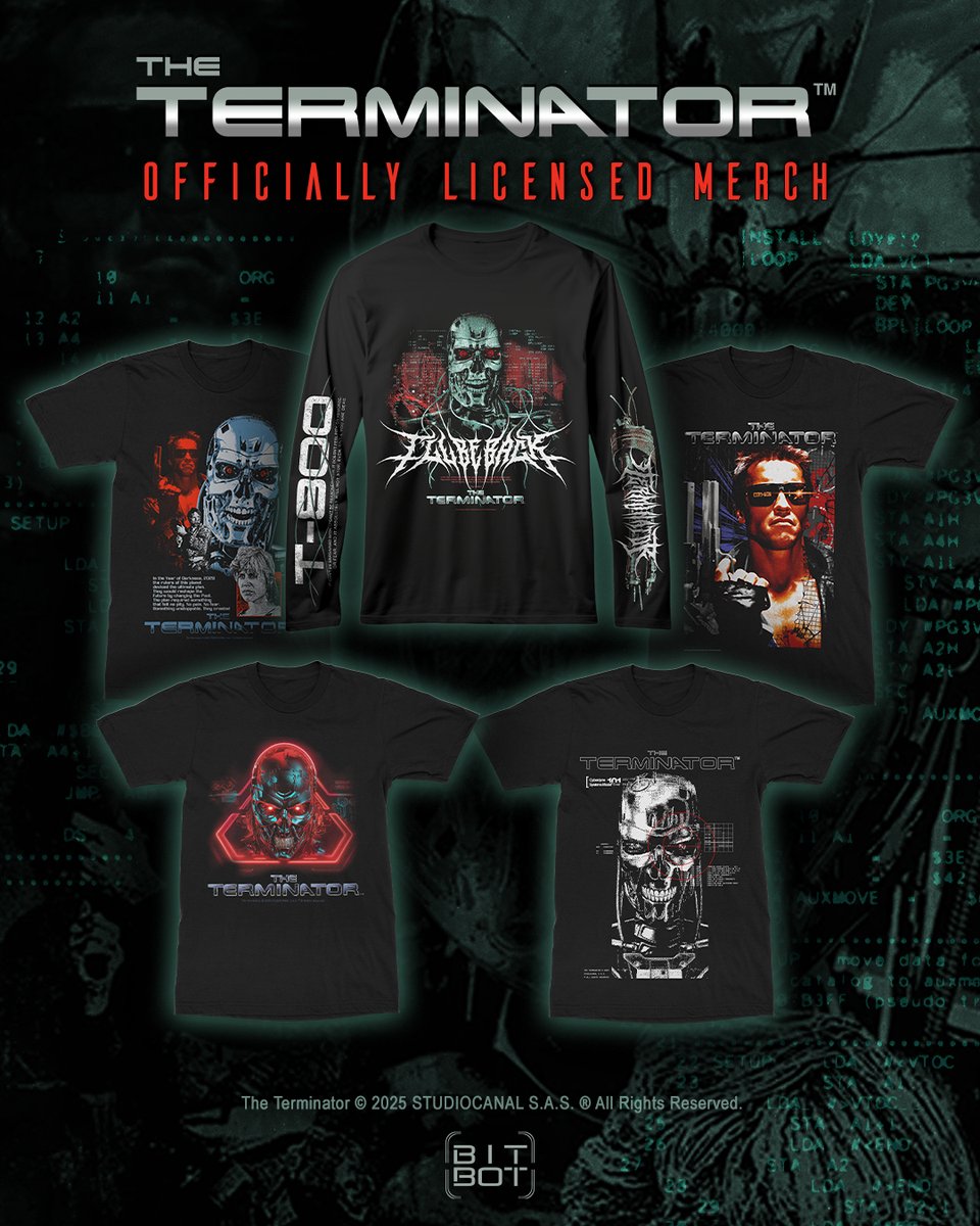 This NEW officially licensed Terminator long sleeve shirt is now in the Bit-Bot store! 🔥 Shop the full Terminator collection here: fixtstore.com/bitbotapparel