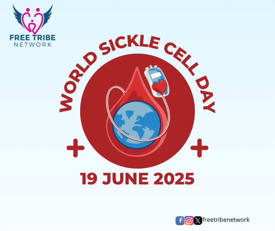 freetribenetwrk's tweet image. Today is #WorldSickleCellDay — a call to raise awareness, fight stigma &amp;amp; empower those affected to drive change in their communities.
Everyone deserves care, support &amp;amp; dignity.
#SickleCellAwareness #SupportSickleCell #HealthEquity #BloodHealth #StrongerTogether #June19Matters