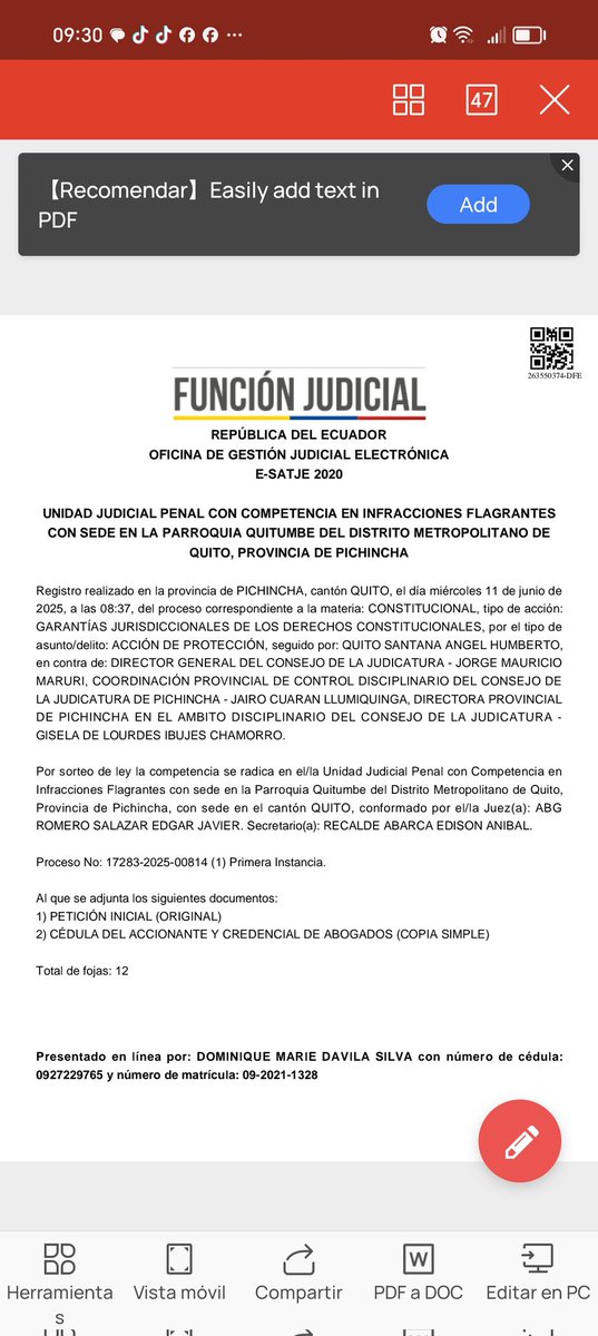 De la vida real. El “juez anticorrupción” Ángel Humberto Quito Santana, quien fue sancionado, el 3 de Abril 2025 por el Consejo de la Judicatura, immportado desde Manabí a Quito para administrar justicia especializada presentó una Acción de Protección contra <a href="/CJudicaturaEc/">Consejo de la Judicatura</a> 🧵
