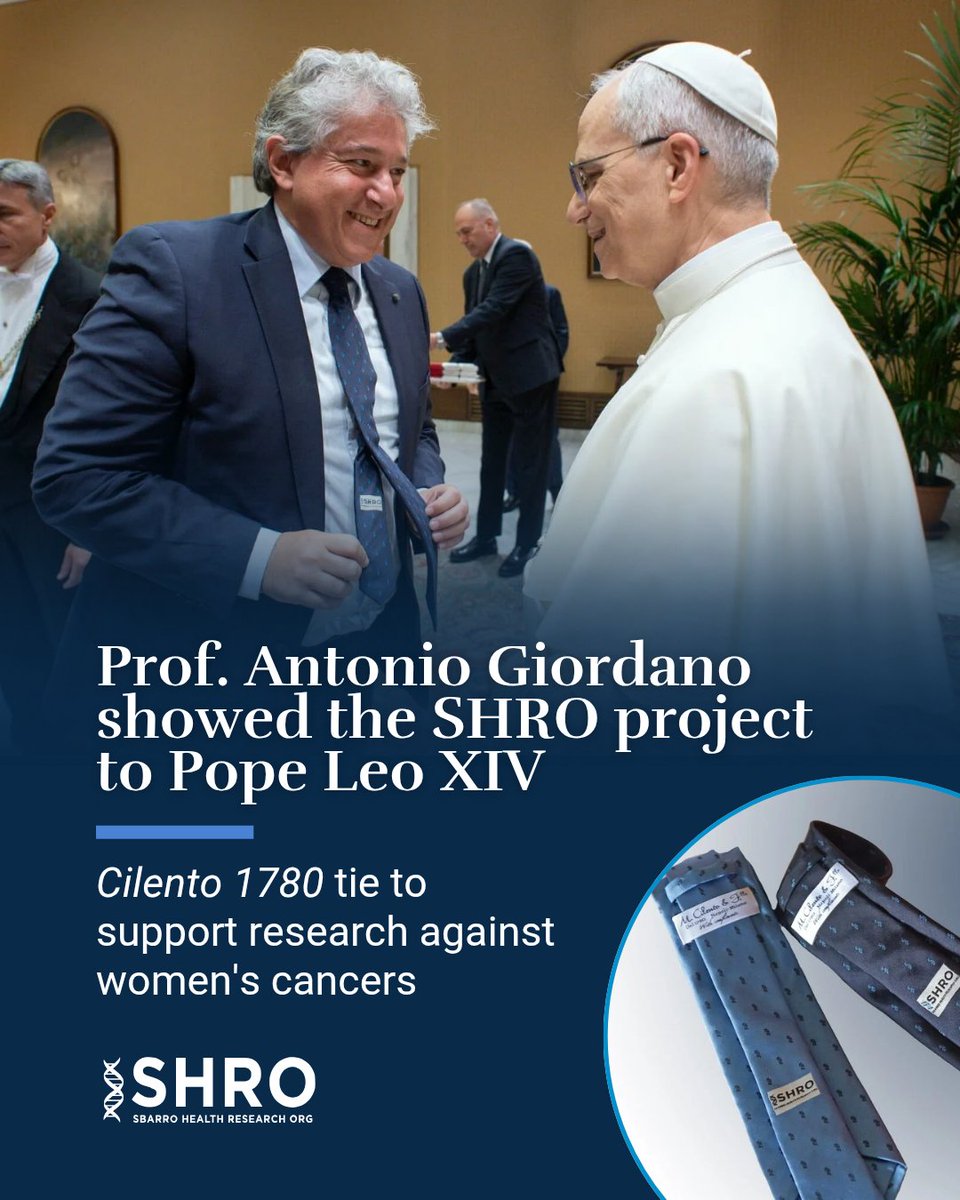 Dr Antonio Giordano (@profgiordanoa) on Twitter photo Honored to present <a href="/sbarro_health/">Sbarro Health Research Organization (SHRO)</a> mission to Pope Leo XIV during a special audience with leading Italian-American figures. His Holiness expressed deep appreciation for our cancer research and support for young scientists across #Italy and the #US Honored to present <a href="/sbarro_health/">Sbarro Health Research Organization (SHRO)</a> mission to Pope Leo XIV during a special audience with leading Italian-American figures. His Holiness expressed deep appreciation for our cancer research and support for young scientists across #Italy and the #US