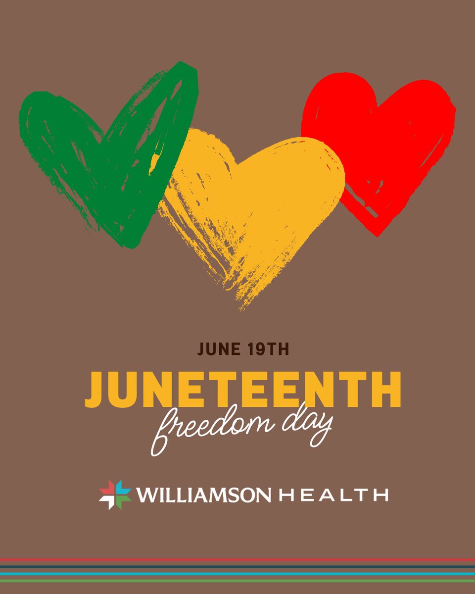 A day of reflection, celebration and action, today we honor 160 years since the emancipation from slavery and continued advocacy for equity and access to quality health care for all. 💚💛❤️