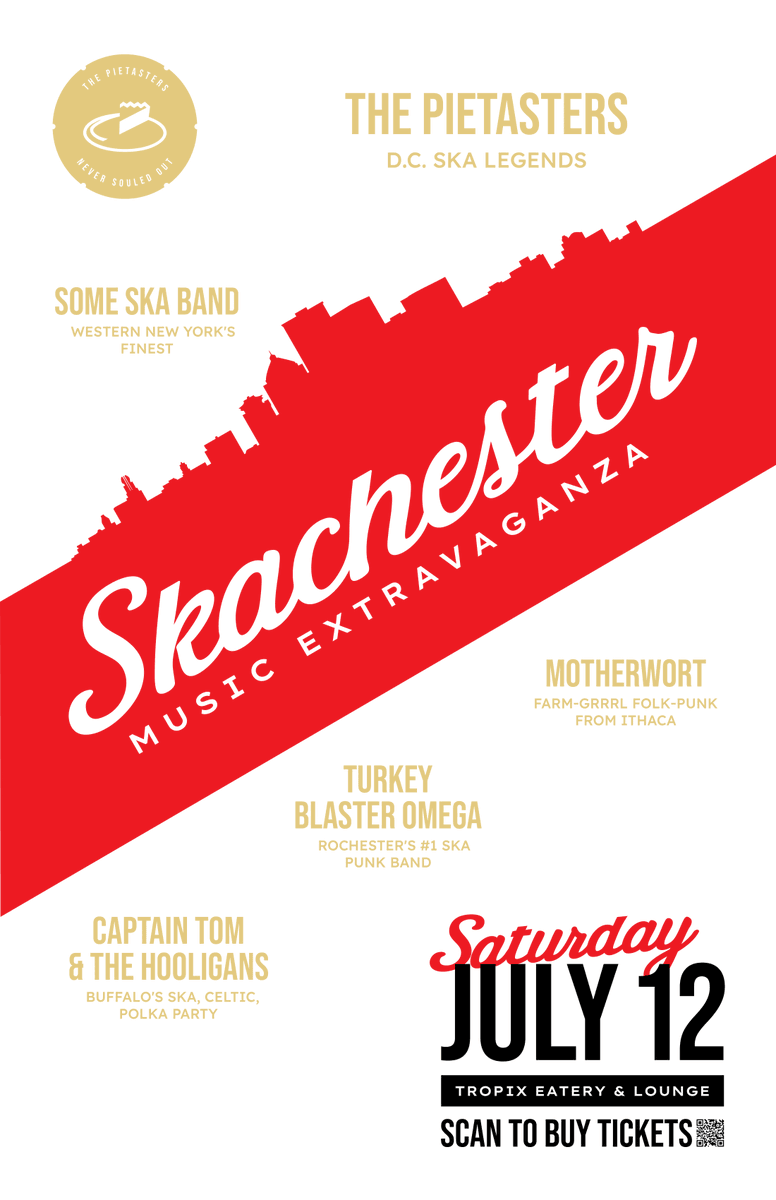 The Pietasters (@pietasters) on Twitter photo Sat July 12th! See you in Rochester, NY at the Tropix Eatery and Lounge for the Skachester Music Extravaganza! Check our website for ticket links to this and all of our announced shows.
<a href="/pietasters/">The Pietasters</a>
w/
<a href="/SomeSkaBand/">Some Ska Band</a>
Motherwort
Turkey Blaster Omega
<a href="/captain_tom716/">Captain Tom & The Hooligans</a> Sat July 12th! See you in Rochester, NY at the Tropix Eatery and Lounge for the Skachester Music Extravaganza! Check our website for ticket links to this and all of our announced shows.
<a href="/pietasters/">The Pietasters</a>
w/
<a href="/SomeSkaBand/">Some Ska Band</a>
Motherwort
Turkey Blaster Omega
<a href="/captain_tom716/">Captain Tom & The Hooligans</a>