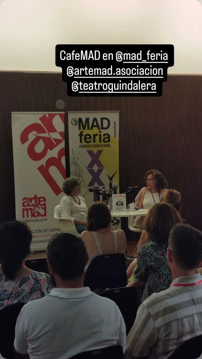 📷 Teresa Valentín - Gamazo en CaféMAD ☕ <a href="/MADferia/">MADferia</a> 💜

👉🏻 Podéis seguir la charla en directo en el perfil de Instagram de <a href="/Artemad_asoc/">ARTEMAD</a> 🔗

#comisionmujer #artesescenicas #madrid #cultura #madferia2025 #artemad #guindalera #endirecto