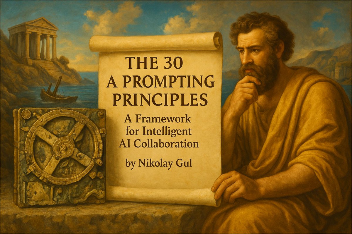 The Future of AI Prompting Starts Here: 30 Principles That Turn Chatbots into Co-Thinkers open.substack.com/pub/nikolaygul… <a href="/NikolayGul/">lnפ ʎɐloʞᴉN</a>
Why Prompting Is No Longer a Trick — It's a Mindset.
We don't just use AI. We shape it. Prompting is not only about asking better questions — it's about