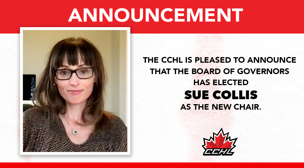 The Central Canada Hockey League is pleased to announce that the board of governors has elected Sue Collis as the new Chair of the Board.

Born in Ottawa, Sue has been a co-owner and Alternate Governor for the Nepean Raiders franchise of the CCHL since June 2024. Previous to