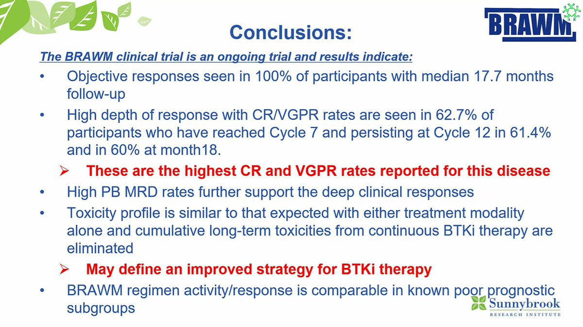 Lymphoma Hub (@lymphomahub) on Twitter photo CONGRESS | #18ICML | PRESENTATION
Neil L. Berinstein, <a href="/Sunnybrook/">Sunnybrook Health Sciences Centre</a> shares results from the ongoing phase II BRAWM trial of 1L fixed duration acalabrutinib in combination with bendamustine and rituximab in patients with Waldenström’s macroglobulinemia (N = 63).
Fixed duration CONGRESS | #18ICML | PRESENTATION
Neil L. Berinstein, <a href="/Sunnybrook/">Sunnybrook Health Sciences Centre</a> shares results from the ongoing phase II BRAWM trial of 1L fixed duration acalabrutinib in combination with bendamustine and rituximab in patients with Waldenström’s macroglobulinemia (N = 63).
Fixed duration