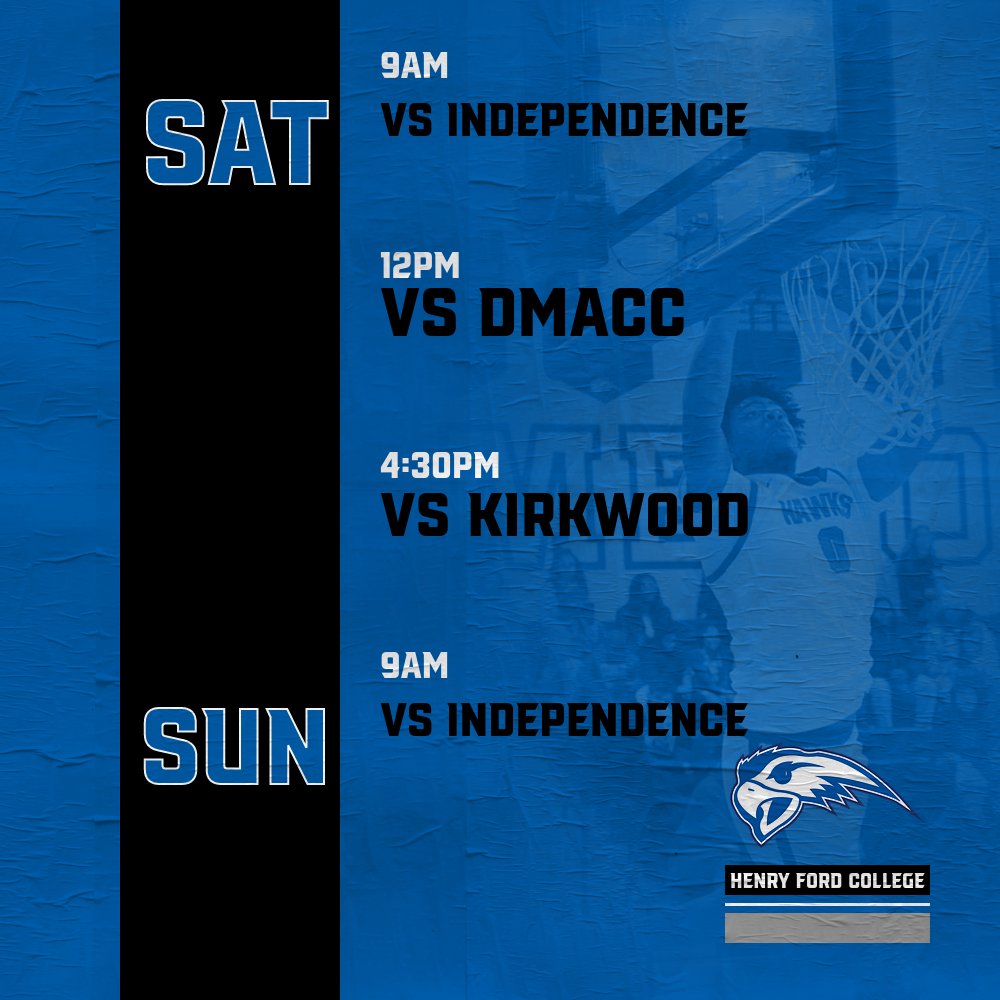 Kirk Bradley (@kirkbradley50) on Twitter photo Henry Ford College starts the summer session in Iowa this weekend for the <a href="/ICCACSports/">ICCAC Sports</a> event...
Get your first look at a loaded 2025-26 roster against some top competition!
#HawkFamily Henry Ford College starts the summer session in Iowa this weekend for the <a href="/ICCACSports/">ICCAC Sports</a> event...
Get your first look at a loaded 2025-26 roster against some top competition!
#HawkFamily