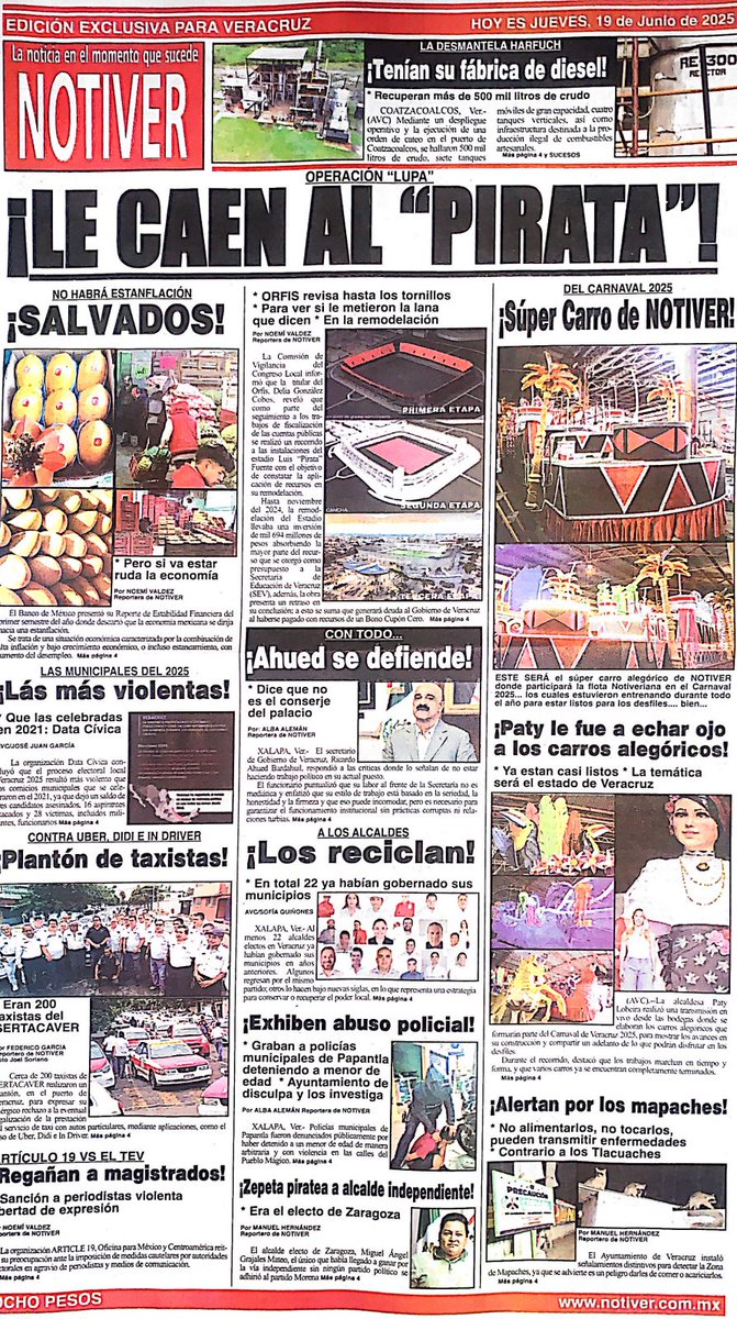 LA PORTADA. ¡Celebramos 50 AÑOS! <a href="/NOTIVER/">NOTIVER</a> #Veracruz #BocaDelRío #Xalapa #México 🇲🇽

 <a href="/AlbaValdezA/">Alba Alemán 💚</a> <a href="/Laura3069/">Ana Laura P. Mendoza</a> <a href="/yadimotaoficial/">YADIRA MOTA LOPEZ</a> <a href="/mimi_va/">Noemi Valdez</a> <a href="/NiembroJavier/">🅹🅰🆅🅸🅴🆁 🅽🅸🅴🅼🅱🆁🅾</a> <a href="/RicardoChuaA/">𝑹𝑰𝑪𝑨𝑹𝑫𝑶 𝑪𝑯𝑼𝑨 𝑨𝑮𝑨𝑴𝑨</a> <a href="/MonicaMendozaM/">Mónica Mendoza Madrigal</a> <a href="/ElidethEloss/">Elideth Eloss</a>