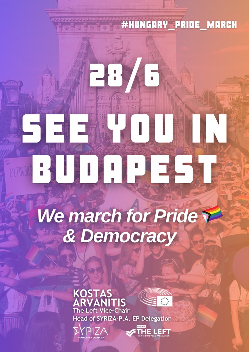 🔻 SEE YOU IN BUDAPEST – JUNE 28
Proud. Determined. Present.
We march for Pride and Democracy!
For the rights under threat. For the freedom we will not compromise.

Viktor Orbán cannot silence love or inclusion.
LGBTQI+ rights are human rights.
Freedom cannot be banned!

📍 See