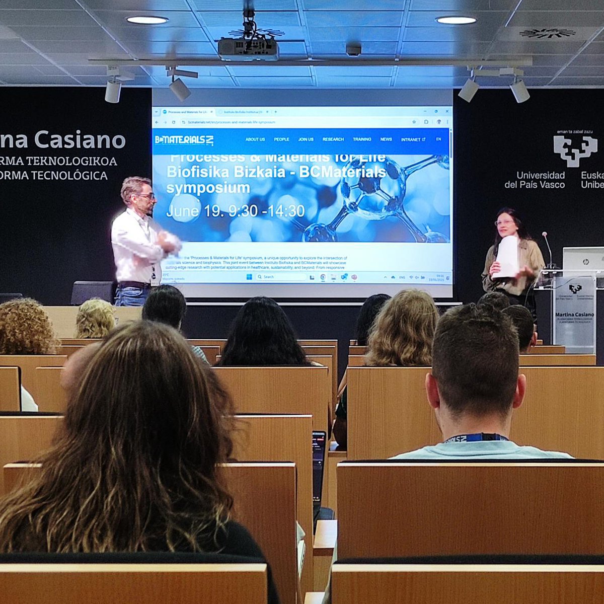BCMaterials's tweet image. We enjoyed today ‘Processes and Materials for Life’ joint symposium organized with Instituto Biofisika @BiofisikaScienc. Really nice talks showcasing cutting-edge research with potential applications in healthcare, sustainability… Great atmosphere to seed future collaborations!