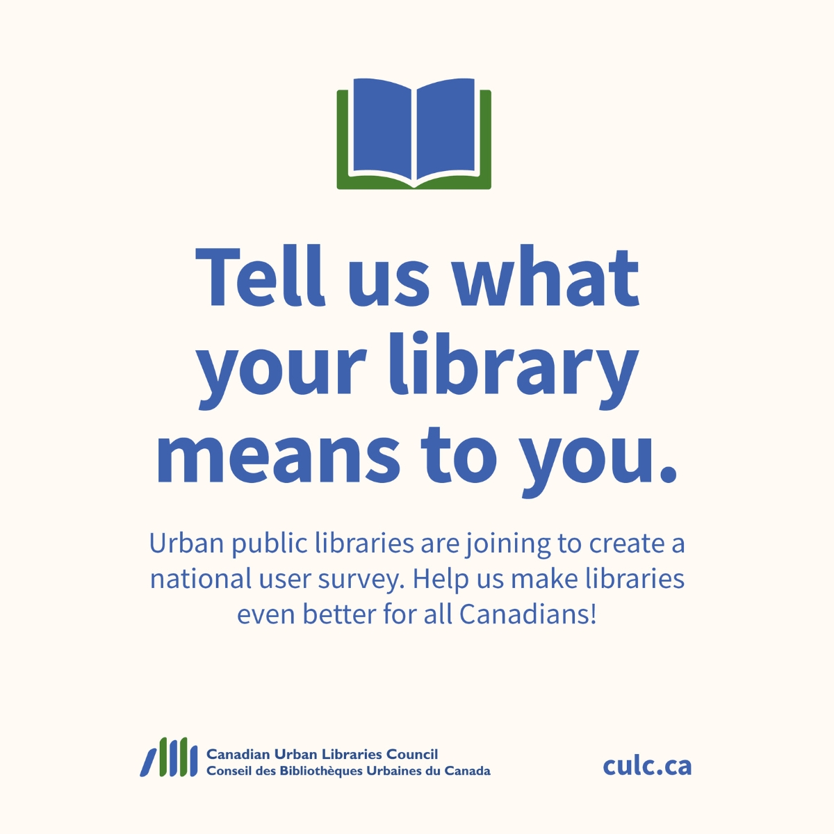 We are partnering with the Canadian Urban Libraries Council and libraries across Canada, and we are asking for your help to make libraries better for all Canadians. 📚🇨🇦

Take this survey and share with us why the library is important to you: culc.itdepends.dk/Oakville
