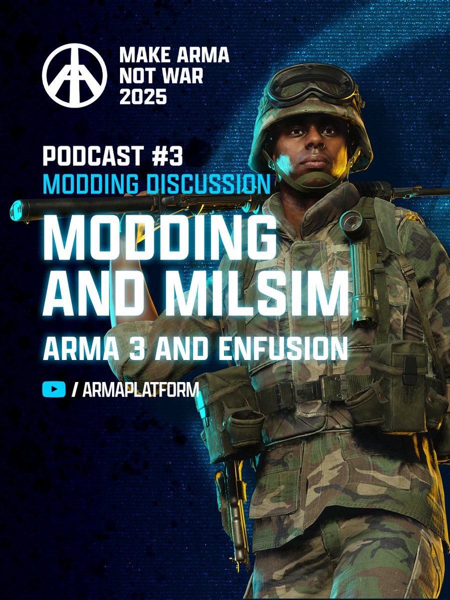 From mil-sim to working at BI, in this podcast we sat down with three Arma community veterans to dive into the nitty gritty of modding and playing #Arma3 and #ArmaReforger.

If you're a mil-sim enthusiast, modder, or aspiring modder, this conversation goes deep, and we'd highly