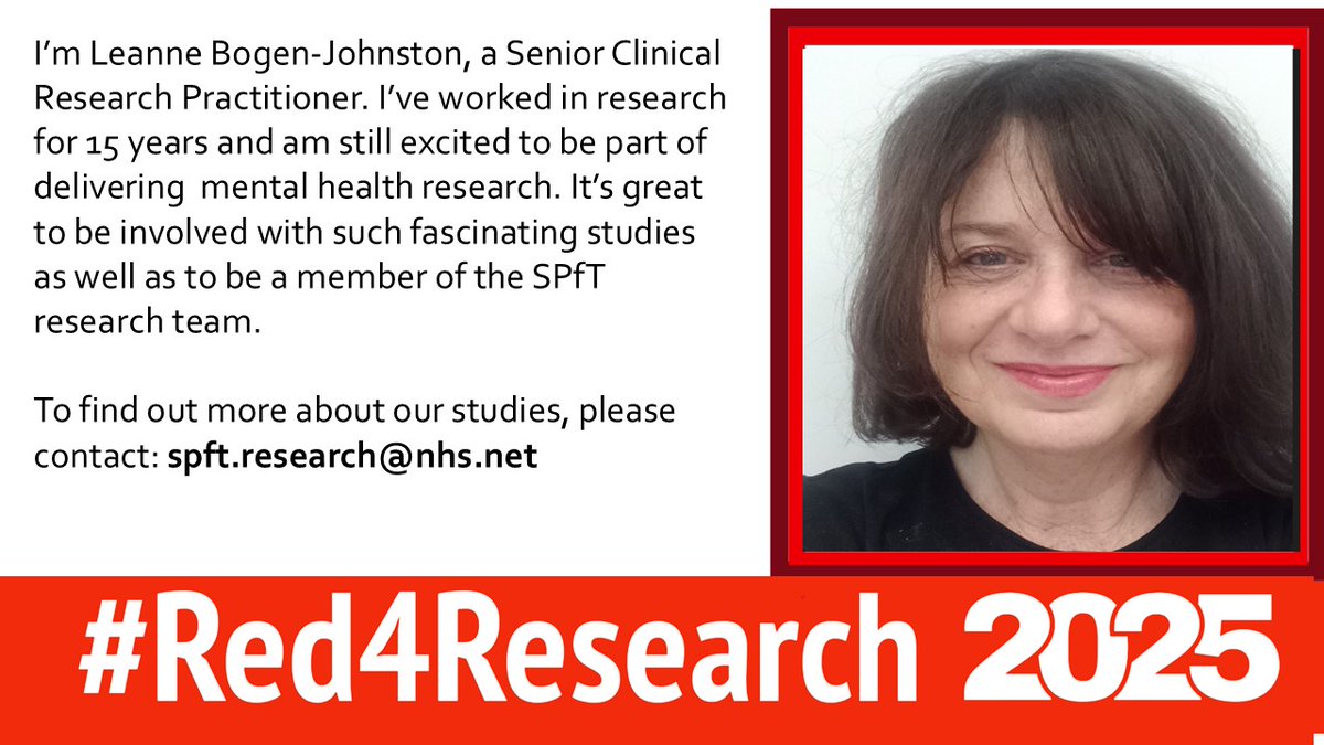#Red4Research <a href="/NIHRresearch/">National Institute for Health and Care Research</a> <a href="/SPFT_NHS/">Sussex Partnership</a>