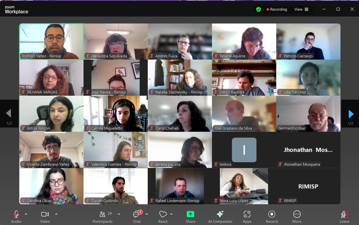 🗓️AHORA | Se lleva a cabo la Sesión Anual 2025 del Consejo Internacional de Rimisp – Centro Latinoamericano para el Desarrollo Rural, con la participación de las direcciones de nuestras oficinas en Chile🇨🇱, Ecuador🇪🇨y Colombia🇨🇴 y los miembros del Consejo Internacional🌎