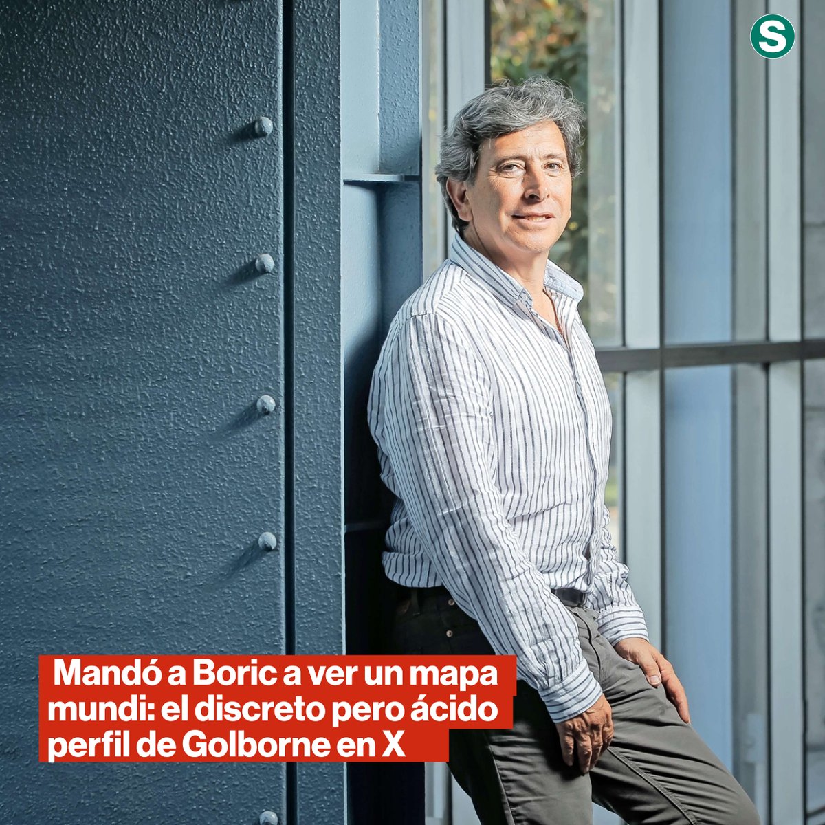 Laurence Golborne <a href="/lgolborne/">Laurence Golborne</a>  exministro y presidenciable, está alejado de la política, pero continúa discretamente activo en su cuenta de X con opiniones puntuales y a veces ácidas sobre política y economía. Su perfil "Tuitero" en: lasegunda.com