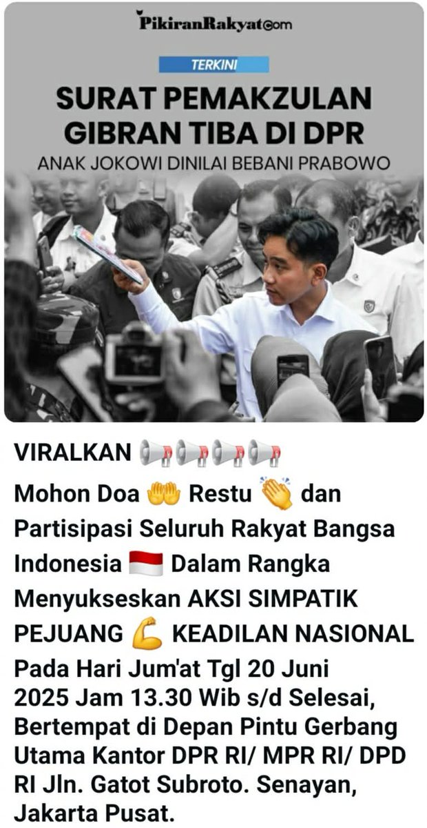 <a href="/HarryPattyRM00/">Revolusi Moral</a> <a href="/prabowo/">Prabowo Subianto</a> <a href="/SBYudhoyono/">S. B. Yudhoyono</a> <a href="/PDI_Perjuangan/">PDI Perjuangan</a> <a href="/ardisatriawan/">Ardianto Satriawan</a> <a href="/Arkana_Buana2/">Arkana_Buana2️⃣</a> <a href="/Ary_PrasKe2/">Ary</a> <a href="/DarsAlexandra1/">SEgo Liwet®</a> <a href="/albert_morafia/">ABM</a> <a href="/ArisBoris121497/">jalmi bodo</a> <a href="/BebySoSweet/">Beby Sweet</a> <a href="/newIding30/">ABAH IDING 🇮🇩</a> Sekalian up ini...