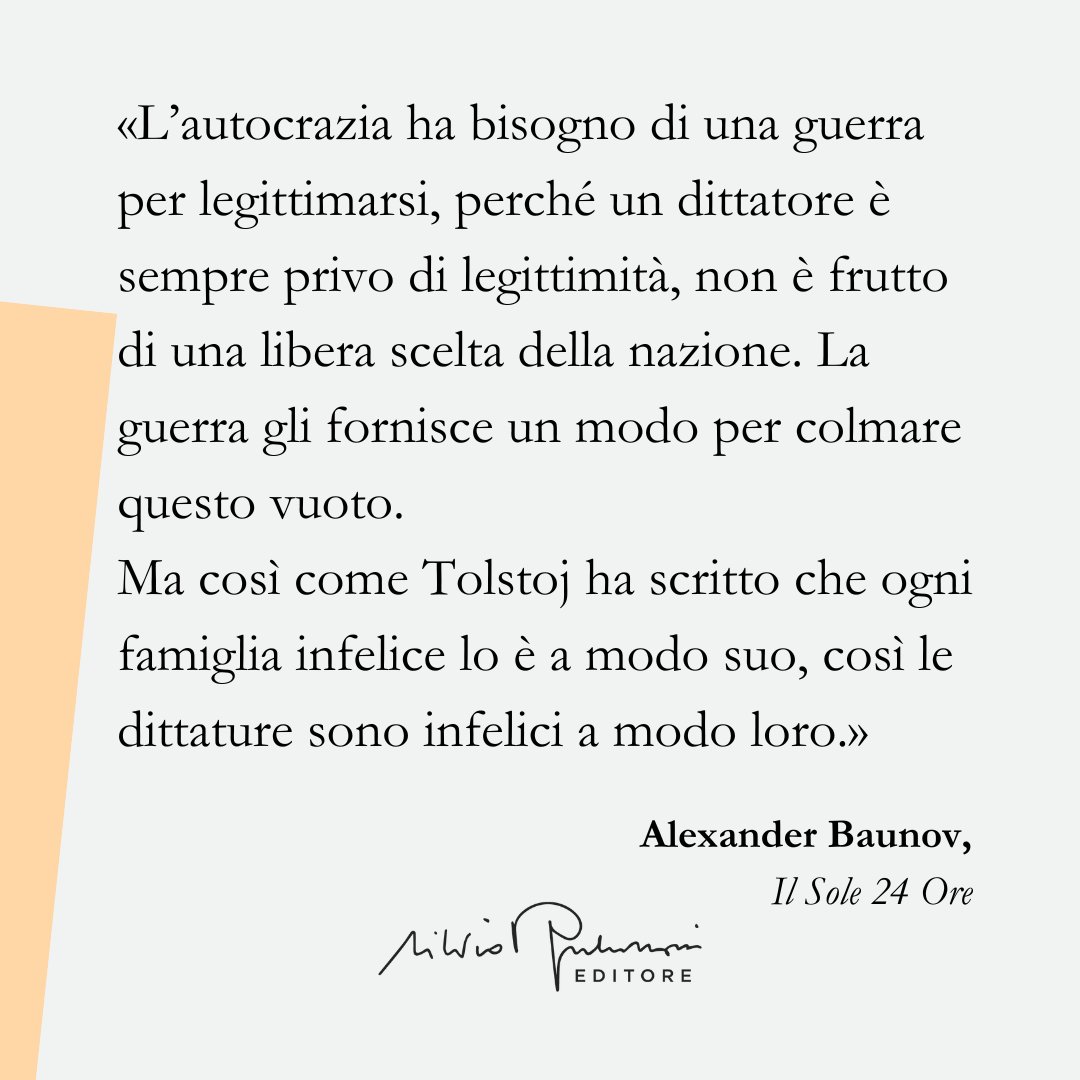 S_B_Editore's tweet image. «La guerra serve a Putin non per difendere la Russia, ma per difendere se stesso.»
@baunov, oggi sul @sole24ore, analizza le radici del conflitto russo-ucraino e i meccanismi che tengono in piedi il potere del Cremlino.
📎 24plus.ilsole24ore.com/art/putin-usa-…
#SilvioBerlusconiEditore