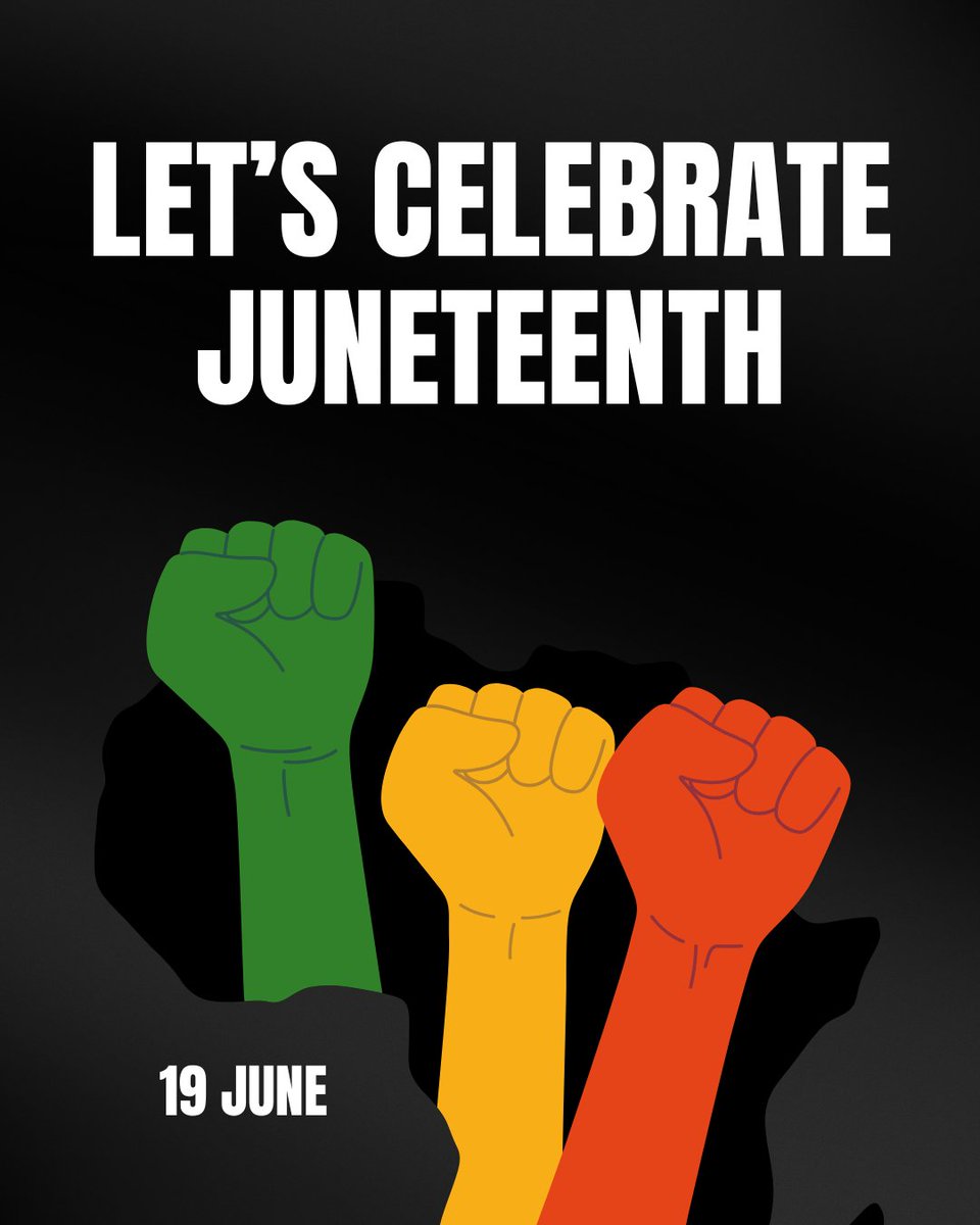 ✨ Today, we celebrate freedom, resilience, and the ongoing pursuit of justice. Juneteenth marks a pivotal moment in history, reminding us of the power of perseverance and the importance of equality for all.