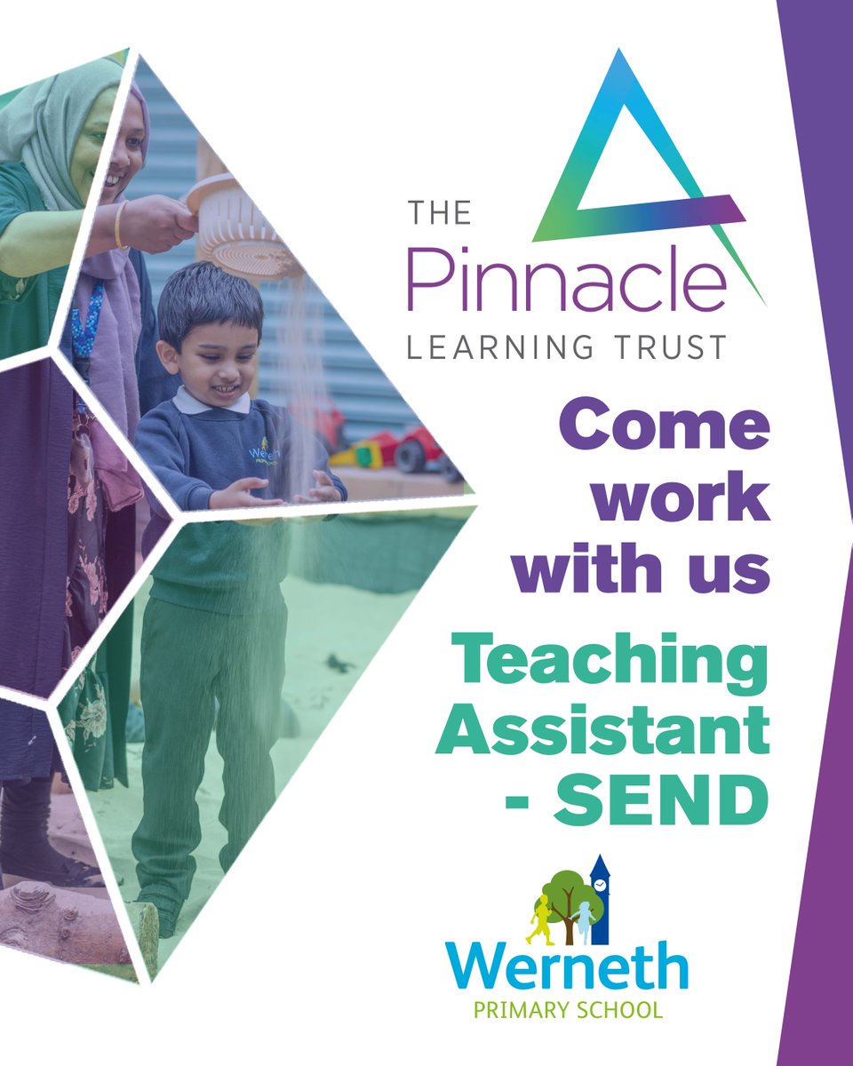 The Pinnacle Learning Trust (@pinnacletrust) on Twitter photo Come and work with us - Teaching Assistant SEND at <a href="/WernethPS/">Werneth Primary</a> :
bit.ly/3ZAXswY
Closing date for applications is Monday 7th July, midday. Come and work with us - Teaching Assistant SEND at <a href="/WernethPS/">Werneth Primary</a> :
bit.ly/3ZAXswY
Closing date for applications is Monday 7th July, midday.