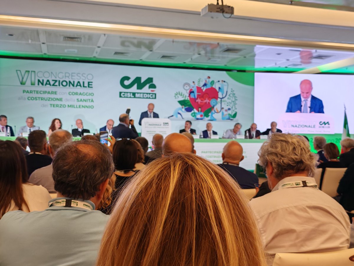CislMedBas's tweet photo. Intervento Ministro Schillaci al 6° Congresso Nazionale della Cisl Medici https://t.co/JMqpL6ET5h