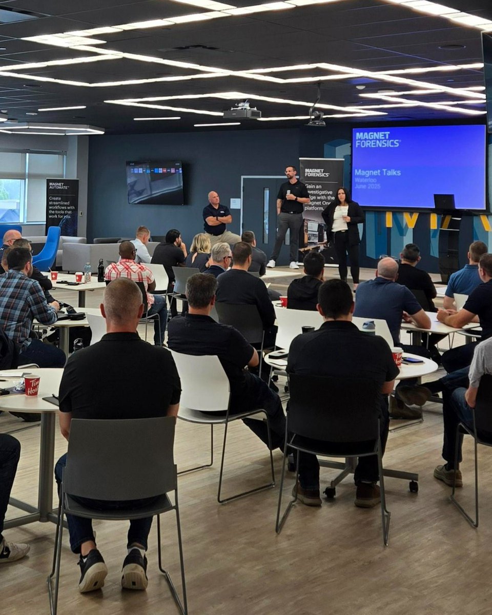 Today we hosted another fantastic #MagnetTalks event and we were honored to have so many people from agencies in Ontario at our headquarters in Waterloo! Thank you to everyone who joined us to learn more about how Magnet Forensics solutions are providing an #InvestgativeEdge.