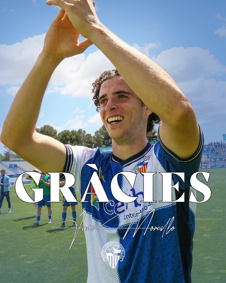CESabadell's tweet photo. 𝗢𝗙𝗜𝗖𝗜𝗔𝗟 | Acord amb l’@AtletiAcademia per al traspàs de Javi Morcillo

👏🏻 Gràcies per aquests anys de treball i dedicació fins a convertir-te en un referent per al @FutBaseCES!

🫶🏻 Sempre seràs un dels nostres, @javiimorcillo!

ℹ️ https://t.co/IU6A7RumlK

#AMQM https://t.co/tZhOlfDyzR