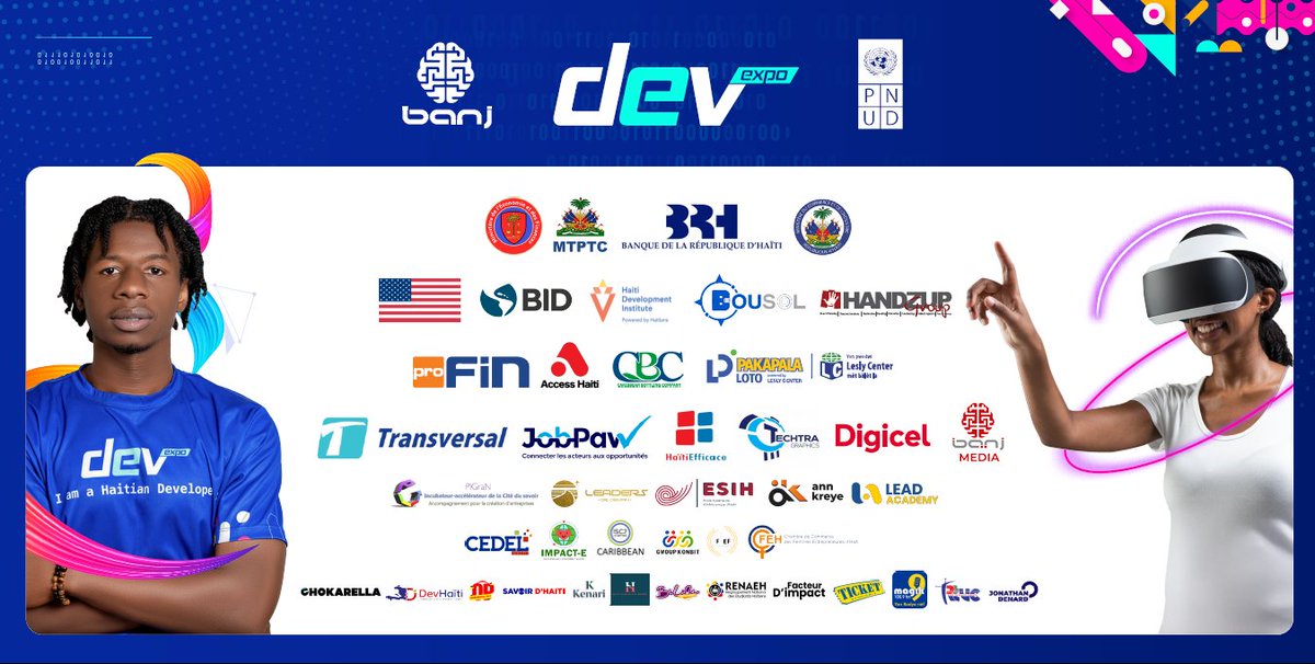 #DevExpo2025 revient en force, en ligne &amp; en présentiel ! 📅 21 juin | 📍 Karibe, PAP
 Thème : Booster les startups tech à impact 🚀
🟢Ravis de faire partie de l’événement en tant que structure médiatique. #DevHaiti y sera aussi en tant qu’exposant – venez nous rencontrer !