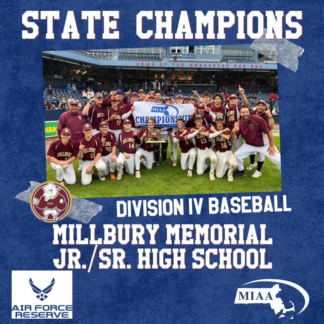 🎉Congratulations to the Division IV Baseball State Champions, Millbury Memorial Jr./Sr. High School!