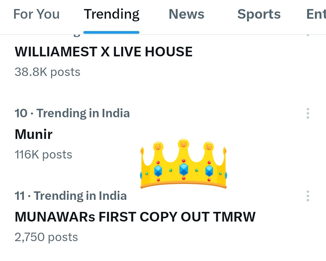maihukhargosh's tweet photo. Yeyyy yeyyy !! Trending at 11 
Congratulations everyone 

@munawar0018 see see apki janta ka payar ♡

MUNAWARs FIRST COPY OUT TMRW https://t.co/NFmWWmhCpE