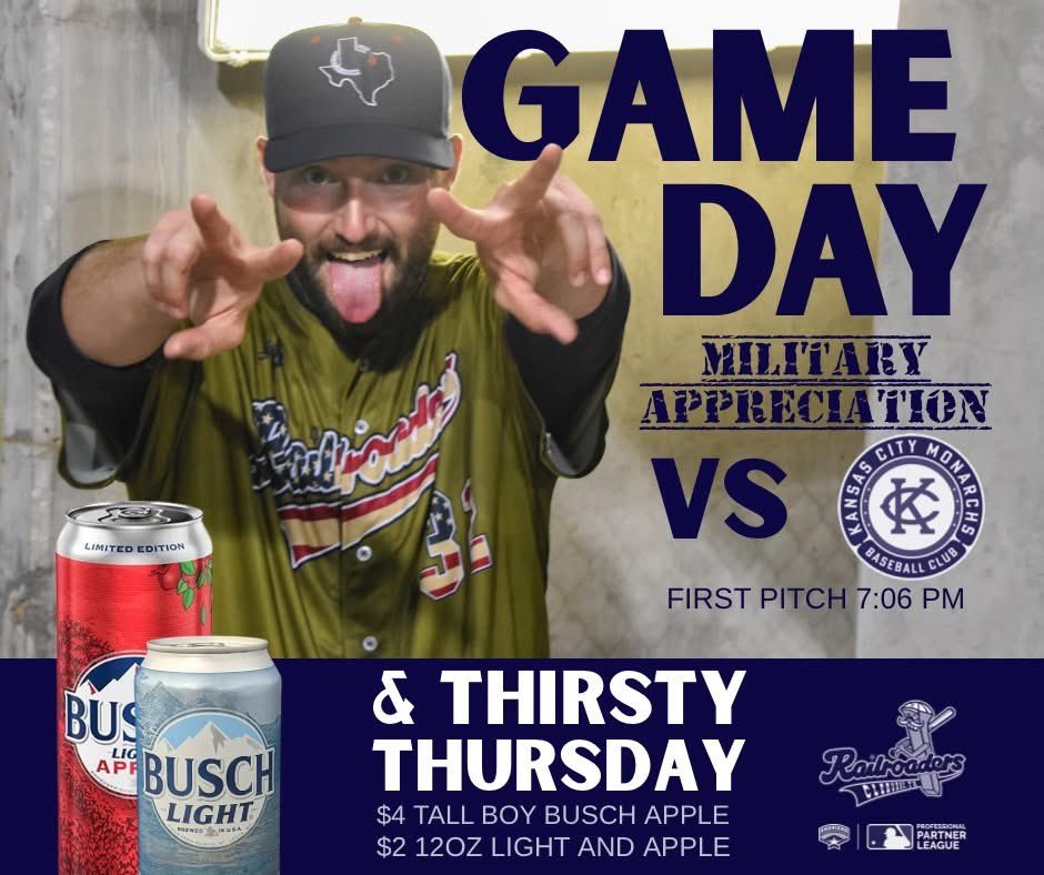 We're pouring the drinks. See you at the ballpark! 🍻

🎟 bit.ly/3uITfLn

#AllAboard | #railroaderbaseball