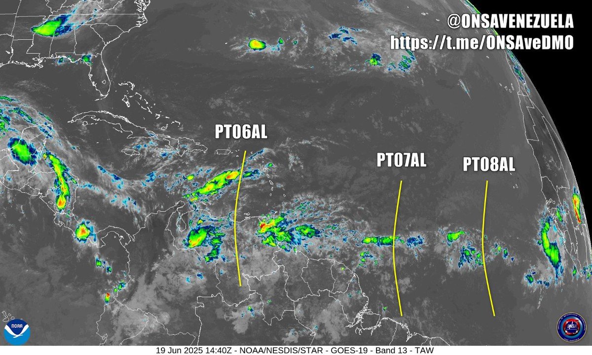 Mapa de Superficie ONSA | DMO

#PT06AL En su tránsito a Centro Norte de Venezuela

#PT07AL En su tránsito por el Atlántico afectada por aire seco

#PT08AL Al W de Cabo Verde