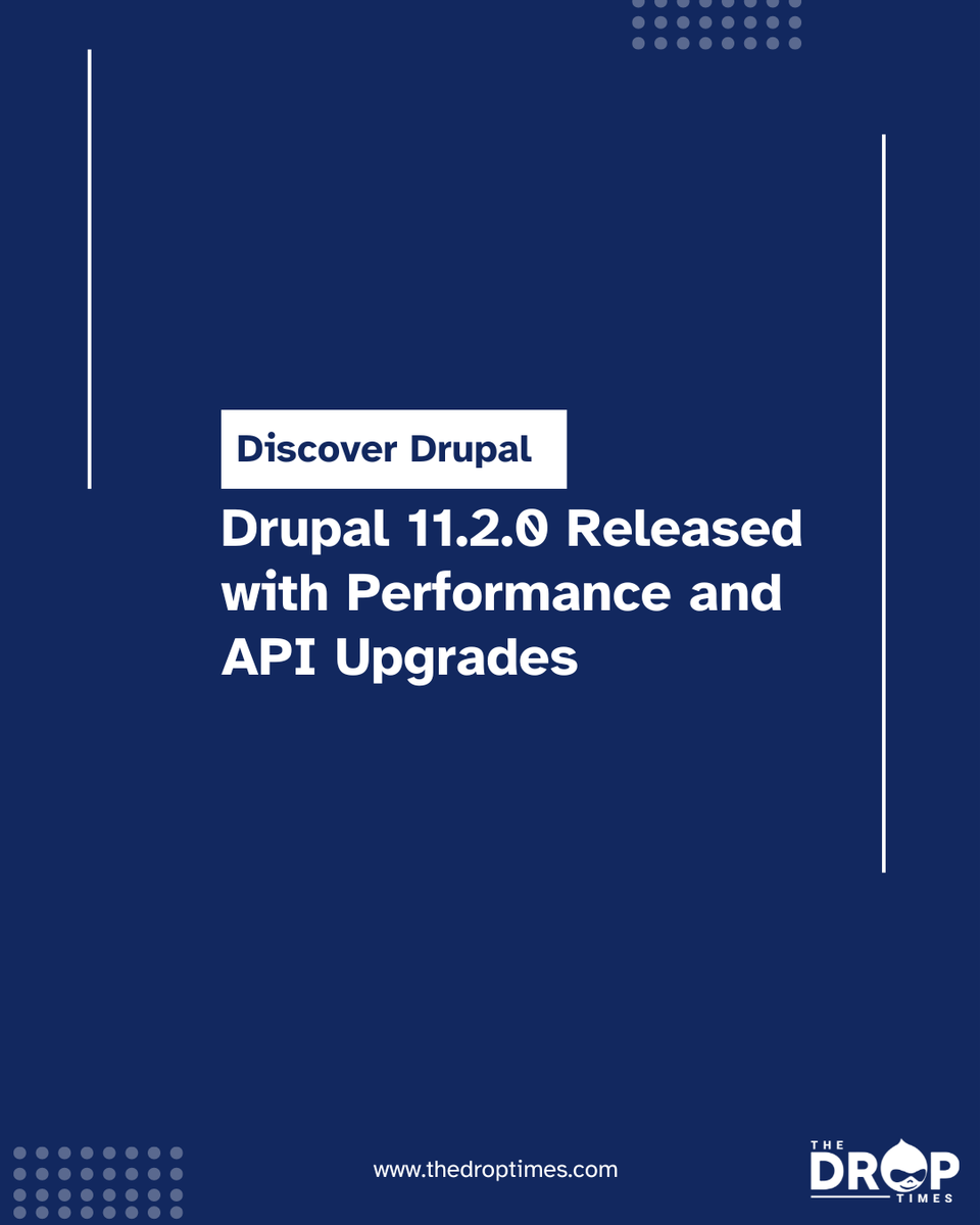 🚀 Drupal 11.2.0 is here—with big wins for devs and site speed!
3–4x faster installs
Object-oriented hooks = no more .module files
JSON Schema gen + AVIF images
Lighter CSS, smarter caching
Full release via <a href="/gaborhojtsy/">Gábor Hojtsy</a>: bit.ly/4kPhHQc 

#Drupal #WebDev #Performance #API
