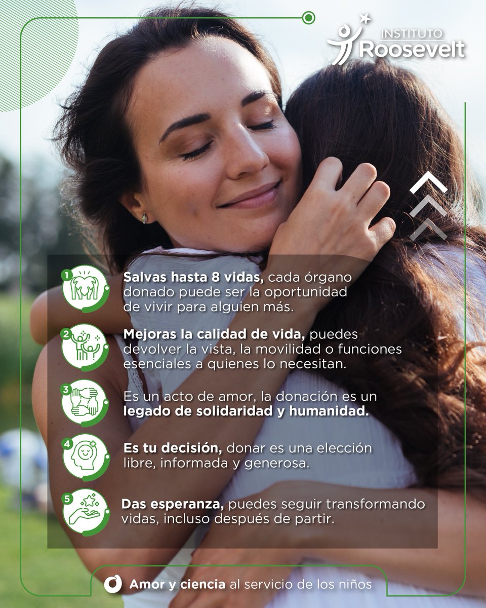 💚 Donar órganos es donar vida, un solo "sí" puede convertirse en múltiples oportunidades. Informa tu decisión, habla con tu familia y ayuda a construir un futuro con más esperanza.

#DonaciónDeÓrganos #DonarEsAmar #UnaVidaQueTransforma #EsperanzaQueVive