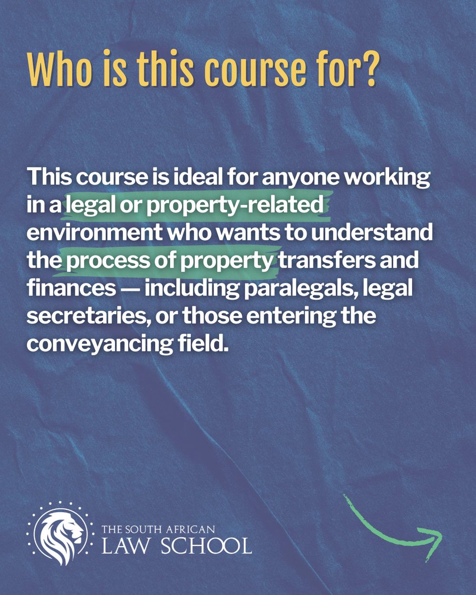 SALawschool1's tweet image. 🏠✨ Ready to master the world of property transfers? 
Our Conveyancing Practice &amp;amp; Finances course is perfect for anyone looking to break into this essential field! 📚

#ConveyancingCourse #PropertyLaw #LegalTraining #CareerDevelopment #SouthAfricanLawSchool