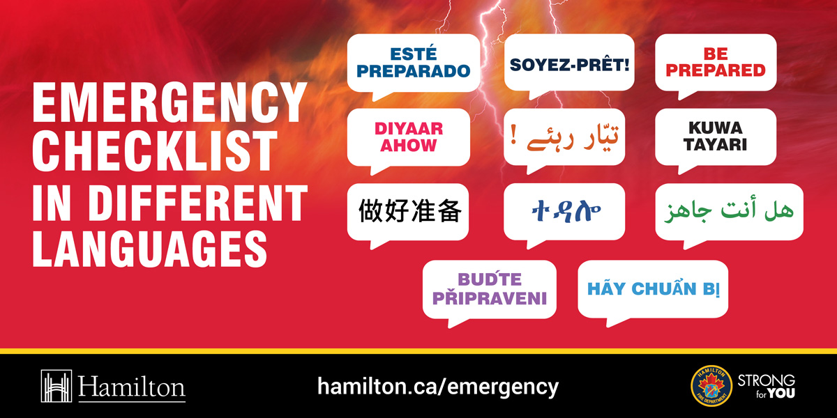 HamiltonFireDep's tweet image. Emergency preparedness is important for everyone, no matter which language you speak.
Download the Emergency Checklist in different languages:
hamilton.ca/home-neighbour…