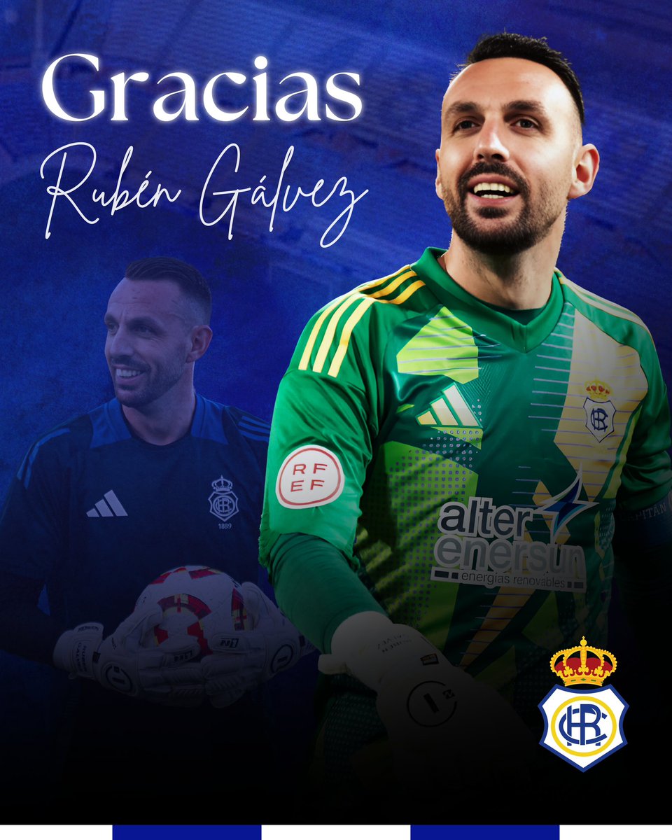 Rubén Gálvez deja de ser jugador del Real Club Recreativo de Huelva.

Le queremos agradecer todos estos años en el club, y le deseamos lo mejor en el futuro.